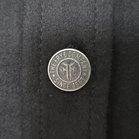 Frye Suede Like Button Front Jacket Stretch Womens M (Estimate) Black - Picture 4 of 9